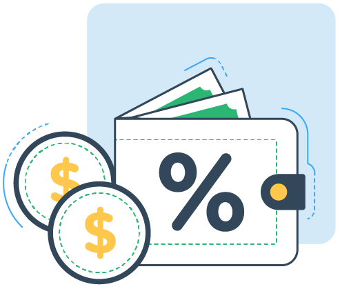 wallet and money icon