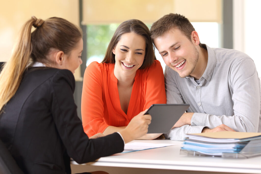 couple working with an advisor